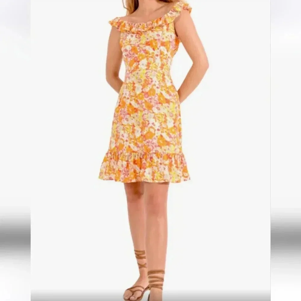 EUC Molly Bracken Retro Frill Strap Dress Medium